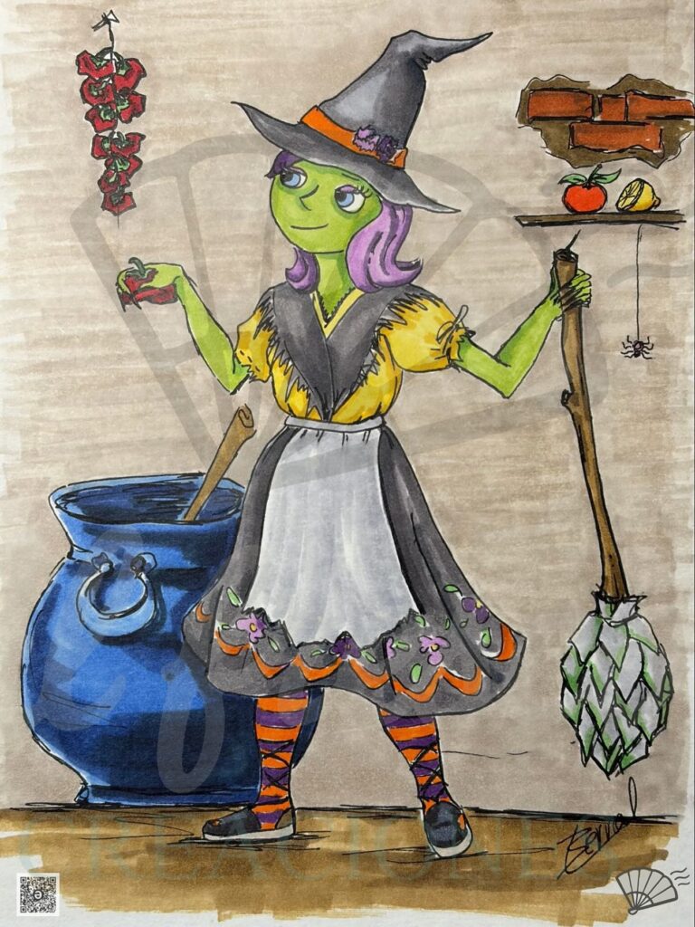 Halloween Murciano – rotuladores de alcohol (detalle 1), Al fresco! Creaciones (Murcia)