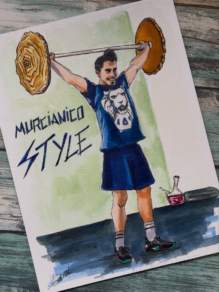 La cuesta de enero (ilustración para un box de crossfit) – ilustración a rotuladores, Al fresco! Creaciones (Murcia)