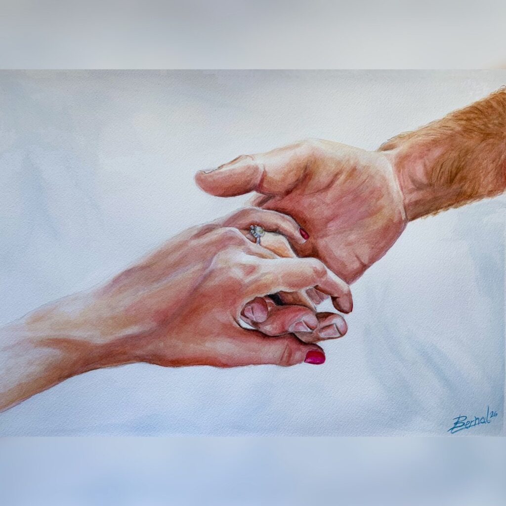 Vínculo – acuarela (detalle 1), Al fresco! Creaciones (Murcia)